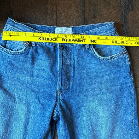 We the free raw hem jeans women’s size 27 baggy leg button fly fringe - Picture 5 of 9